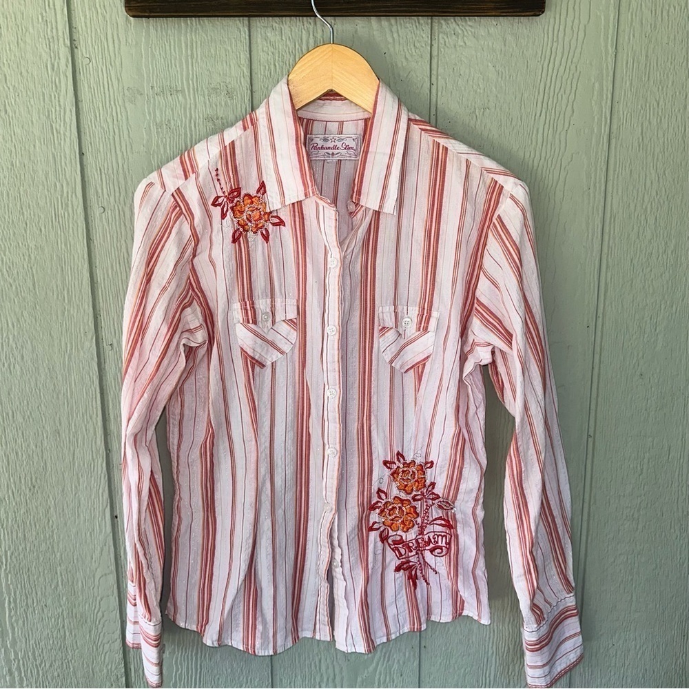 GORGEOUS STUNNING PANHANDLE SLIM WESTERN TOP FABULOUS SPARKLE THROUGHOUT